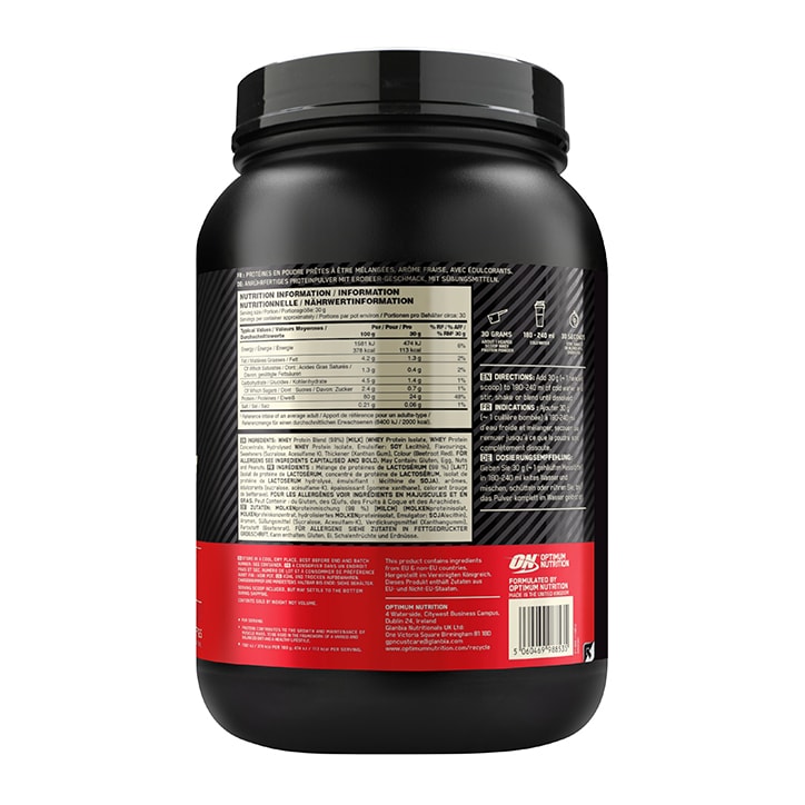 Optimum Nutrition Gold Standard Πρωτεΐνη Ορού Γάλακτος Φράουλα 900g